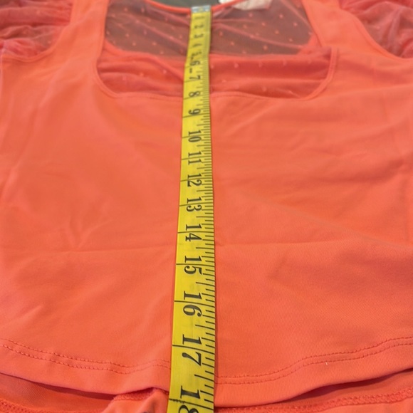 🥳HP🥳 Free People coral colored mix media top. Size XS - Picture 12 of 12